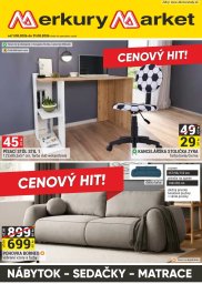 1. strana letáka Merkury Market 1. 8. - 31. 8. 2026 NÁBYTOK